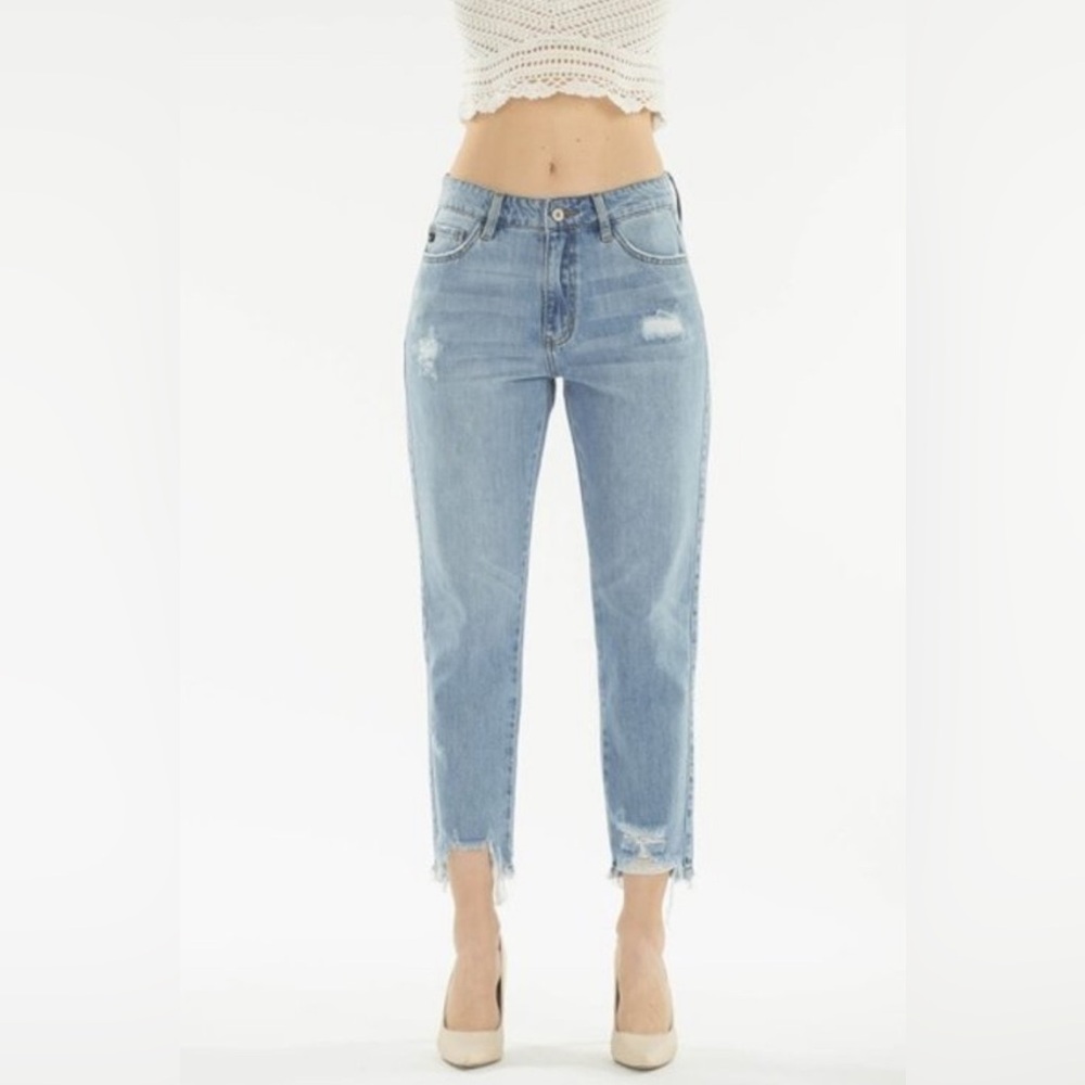 KanCan Light Wash Mom Jeans